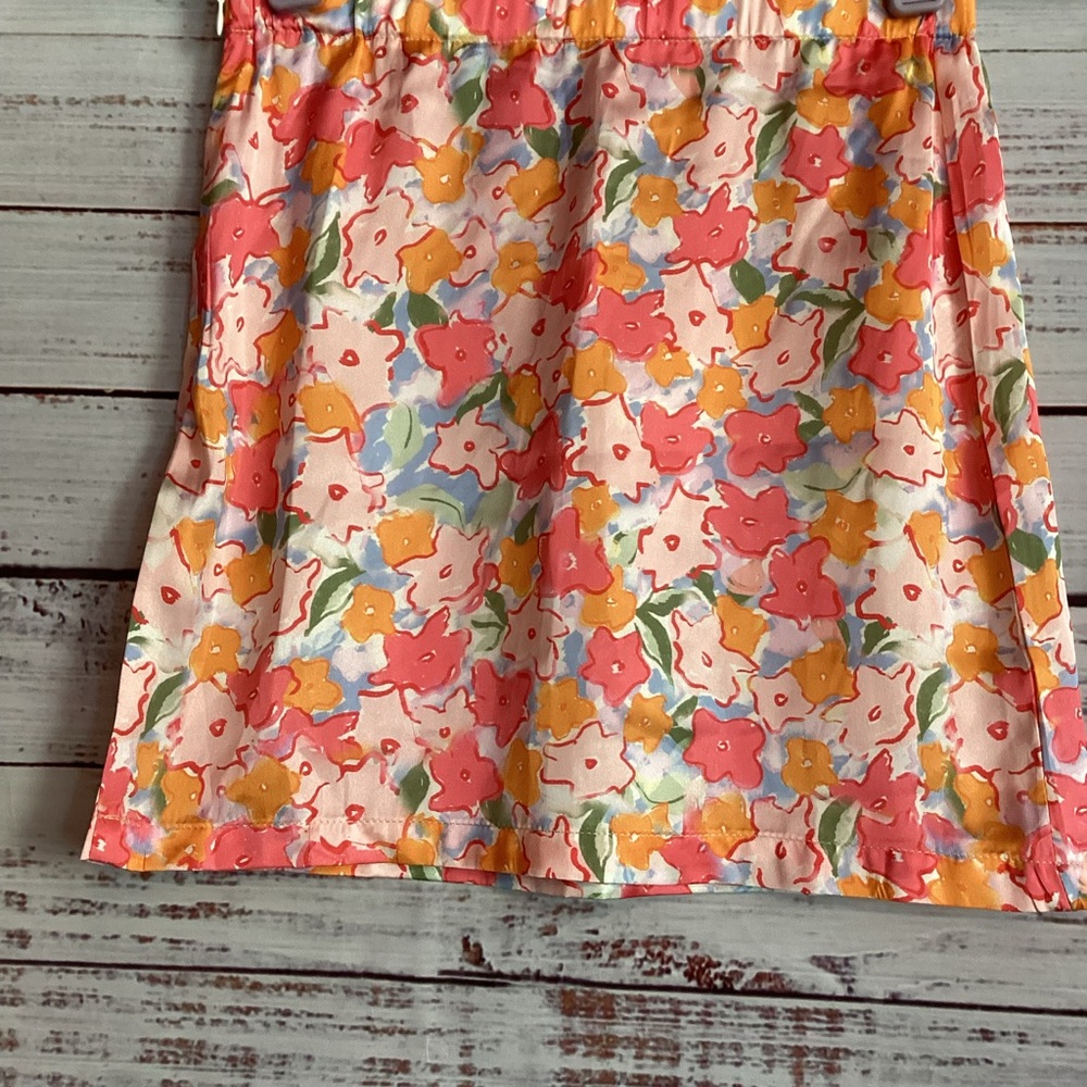SHEIN Coral Floral Mini Skirt